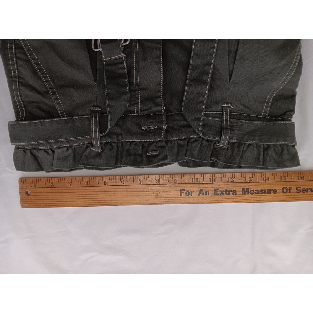 Wild Fable Olive Green Paperbag Waist Tapered Pants with D-Ring Belt Size 10 - Picture 3 of 13